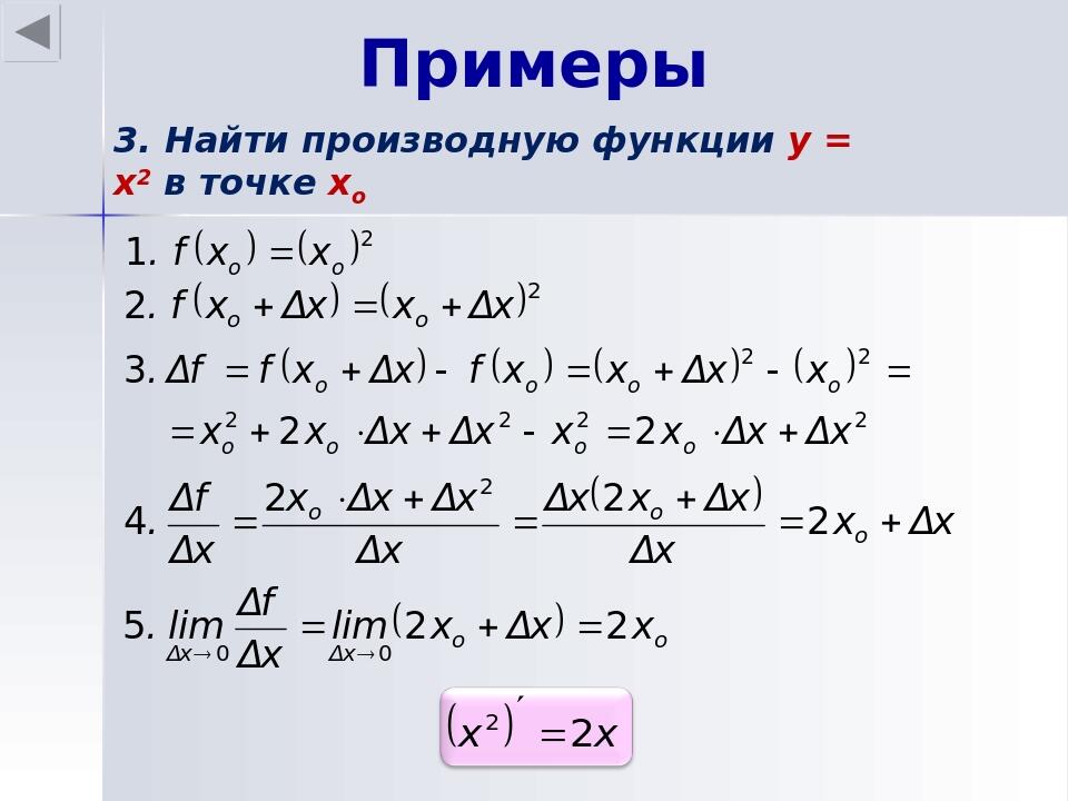 Найти производную функции 3x2 1 x3 контрольная работа