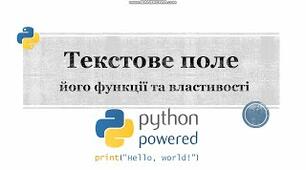 (Копія) Текстове поле, його функції та властивості в Python.