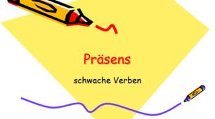 Тест на тему: "Präsens schwache Verben"