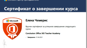 Пройшла навчання  в центрі викладачів Mscrosoft