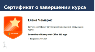 Пройшла навчання  в центрі викладачів Mscrosoft