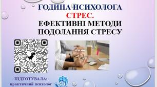Презентація "Година психолога. Стрес. Ефективні методи подолання стресу"