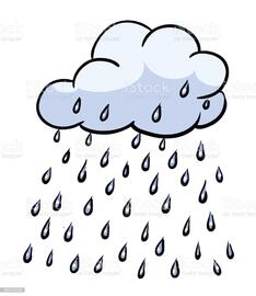 Cartoon Image Of Rain Icon Cloud Rain Symbol Modern Forecast S — стоковая  векторная графика и другие изображения на тему Векторная графика - iStock