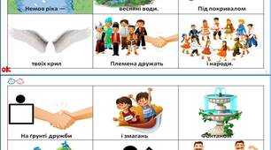 Мнемотаблиця до вірша «О Спорт! Ти — мир!»  П’єр де Кубертен
