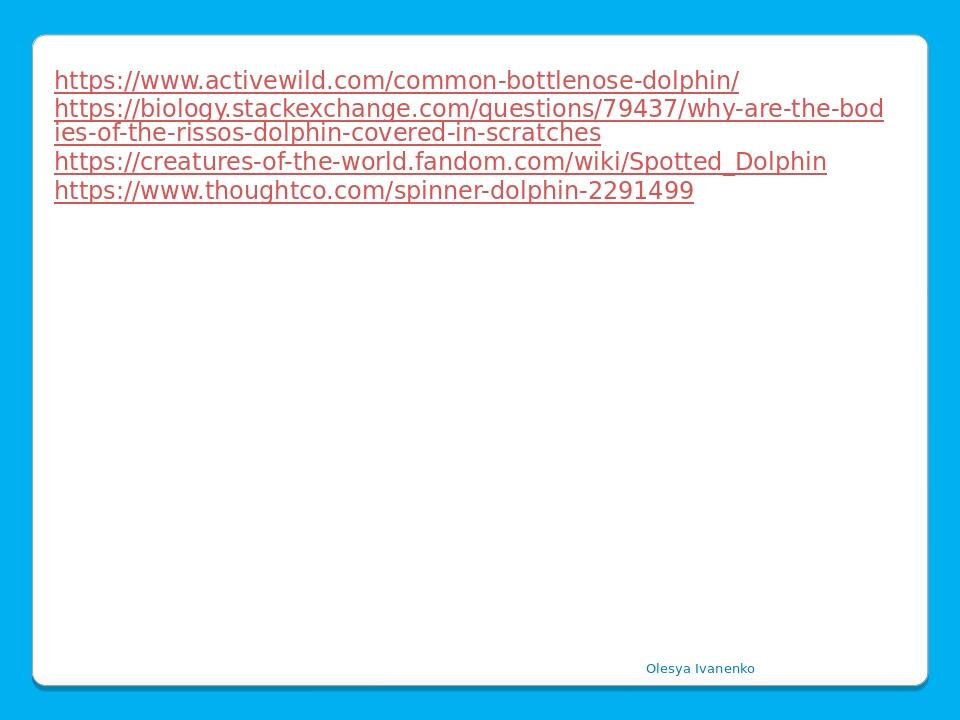 Olesya Ivanenko https://www.activewild.com/common-bottlenose-dolphin/ https://biology.stackexchange.com/questions/79437/why-are-the-bodies-of-the-r...
