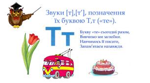 Презентація "Звуки  ІтІ, Іт'І,  позначення їх  буквою Т, т  ("Те")."