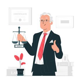 Юрист концепция иллюстрации Бесплатные векторы