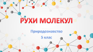 Презентація  "Рух молекул" природознавство 5 клас