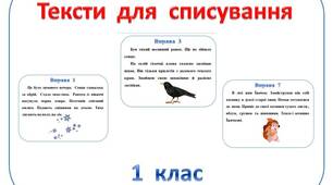 Картки  "Тексти  для  списування"