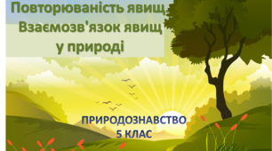 Повторюваність явищ. Взаємозв'язок явищ у природі