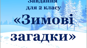 Дидактичний матеріал для уроків української мови і читання у першому класі "Зимові загадки"