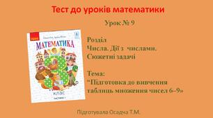 3 клас. Математика. Підготовка до вивчення таблиць множення чисел 6–9