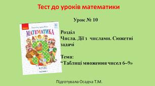 3 клас. Математика. Таблиці множення чисел 6–9