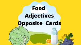 Food Adjectives Opposite Cards
