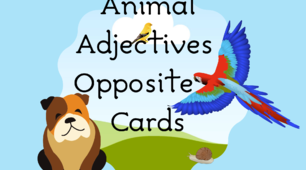 Animal Adjectives Opposite Cards