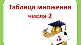 Таблиця множення і ділення числа 2