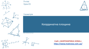 Презентація уроку геометрії 9 клас "Координатна площина"