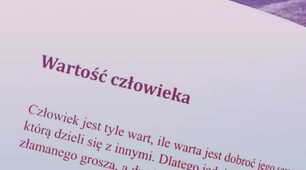 Плакат в кабінет польської мови "Wartość człowieka"