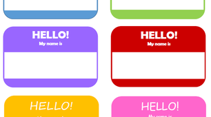 Візитка "Hello! My name is"
