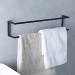 London Matt Black Towel Rail | Dunelm