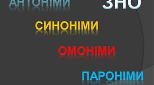 (Копія) Антоніми, синоніми, омоніми, пароніми