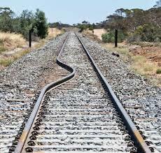 Nigel Harris on Twitter: "For anyone genuinely interested, here's another good picture of a track buckle as a result of higher temps than those for which the rail was stressed when it