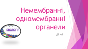 Немембранні, одномембранні органели, органели руху, клітинні включення. (ДЗ )
