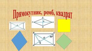 Паралелограм. Прямокутник, ромб, квадрат - 8 клас