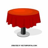 Round table vector clip art | Kawaii wallpaper, Amazing art painting, Everyday objects