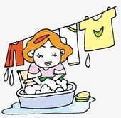 Cartoon Washing Clothing Laundry Clip Art Mum - Hand Washing Clothes Clipart - Free Transparent PNG Download - PNGkey