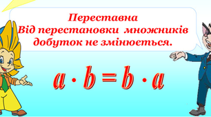 Властивості множення натуральних чисел. Степінь числа.