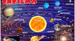 Сонячна система -частина Всесвіту.Сонце джерело світла і тепла на землі.