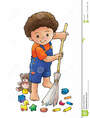 Sweep the floor stock illustration. Illustration of blocks - 7301257