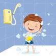 Boy Shower Клипарты, векторы, и Набор Иллюстраций Без Оплаты Отчислений. Image 66571275.