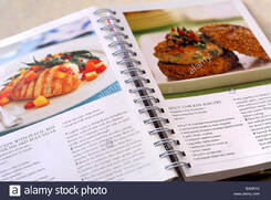 Open Cookery Book Stock Photo - Alamy