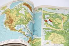 Vintage Atlas Book Craft Supplies Vintage Book Decor | Vintage book decor, Book crafts, Atlas book
