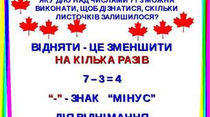 Компоненти при дії віднімання