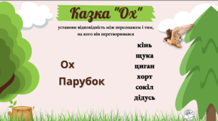 Казка "Ох" (установи відповідність)