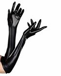 Buy SUFEINI Women's Long Leather Latex Gloves 21'' Catwoman Gloves Costume Wet Look Shiny Vinyl Cosplay Gloves for Halloween Favors | Large, Black at Amazon.in