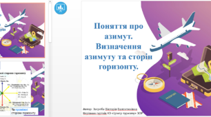 Презентація "Поняття про азимут"