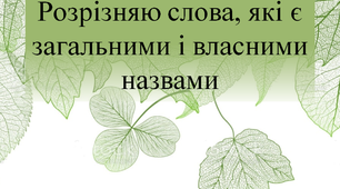 Слова, які є загальними і власними назвами.