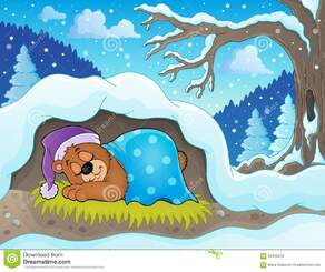 Sleeping Bear Theme Image 2 Stock Vector - Illustration of artwork, snowing: 63109518