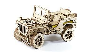 Дерев'яний механічний 3D-пазл Wooden.City Автомобіль 4х4 - Masteram