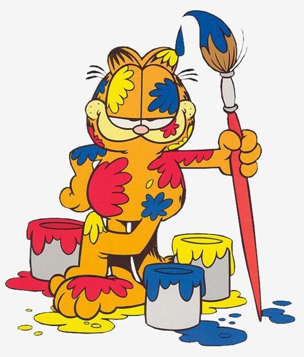 Garfield Painting | Cartoon clip art, Garfield cartoon, Garfield pictures