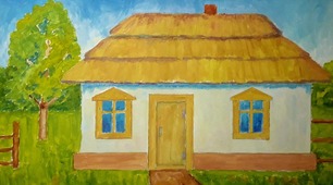 Конспект "Малювання будівель" ("Хатинка")