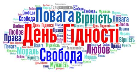 Хмара слів до теми: " Всесвітній день гідності" | Інтерактивні матеріали. Виховна робота