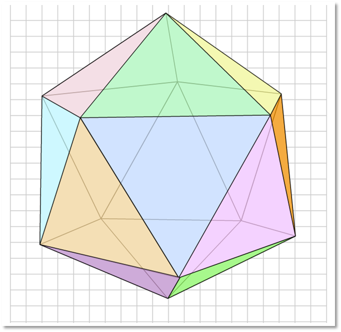 Правильный икосаэдр рисунок