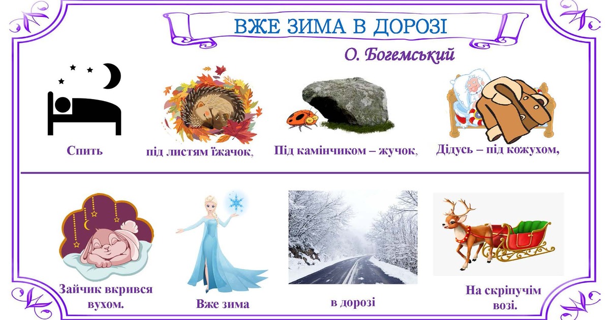 "Зима. Вірші про зиму" (мнемотаблиці) | . Дошкілля