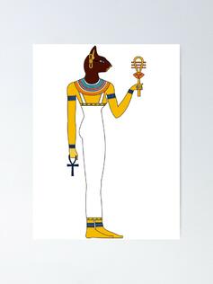 Póster «Bastet | Dioses egipcios, diosas y deidades» de FreshThreadShop | Redbubble