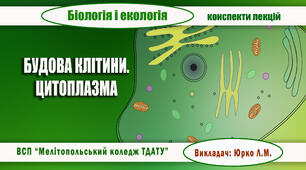 Конспект з теми "Будова клітини. Цитоплазма"